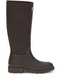 HUNTER - Brown Rubber Rain Boots - Lyst