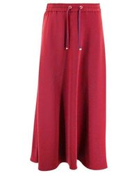 Herno - Elastic Waist Midi Skirt - Lyst