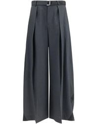 Sacai - Gray Polyester Casual Pants - Lyst