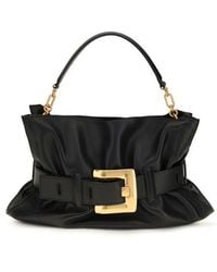 Balmain - Black Calf Leather Bos Taurus Shoulder Bag - Lyst
