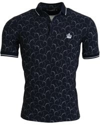 Dolce & Gabbana - Crown Collar Short Sleeve Polo T-shirt - Lyst