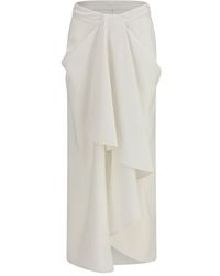 Givenchy - White Wool Oves Aries Long Skirt - Lyst