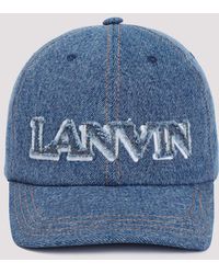 Lanvin - Denim Baseball Cap - Lyst