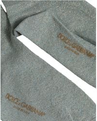 Dolce & Gabbana - Gray Viscose Logo Mid Calf Accessory Socks - Lyst