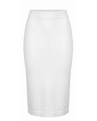 Malo - White Cotton Skirt - Lyst