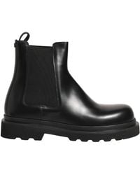 Dolce & Gabbana - Black Chelsea Boots Leather Slip On Men Shoes - Lyst