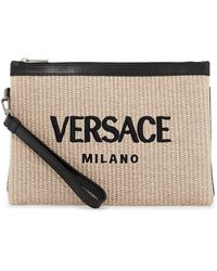 Versace - Raffia Pouch For - Lyst