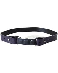 CoSTUME NATIONAL - Leather Normal Logo Buckle Waist Belt - Lyst