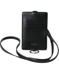Dolce & Gabbana - Calf Leather Lanyard Logo Card Holder Wallet - Lyst