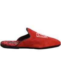 Dolce & Gabbana - Red Suede Dg King Men House Slippers Shoes - Lyst