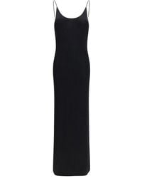 Saint Laurent - Black Viscose Casual Dress - Lyst
