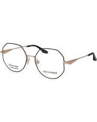 Trussardi - Black Stainless Steel Glasses (frames) - Lyst