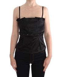 Exte - Black Tank Party Evening Top Blouse - Lyst