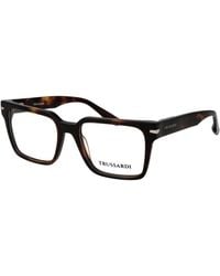 Trussardi - Brown Acetate Glasses (frames) - Lyst
