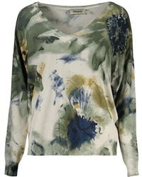 Desigual - Green Viscose S Sweater - Lyst