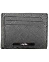 Calvin Klein - Black Leather Mens Wallet Holder - Lyst