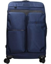 Piquadro - Fabric Luggage With Adjustable Handle And Removable Details - Lyst