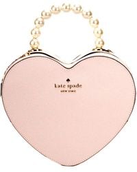 Kate Spade - Love Shack Heart Lilac Leather Pearl Top Handle Crossbody Bag - Lyst