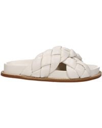Fabiana Filippi - Beige Leather Slippers - Lyst