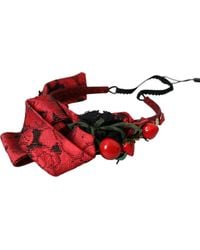 Dolce & Gabbana - Red Cherry Sicily Embellished Hairband Diadem - Lyst