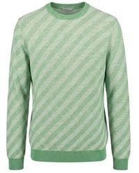 Malo - Green Linen Men Sweater - Lyst