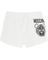 Moschino - Sporty Shorts With Teddy Print - Lyst