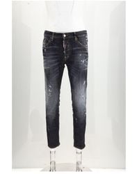 DSquared² - Black Cotton Skinny Jeans - Lyst
