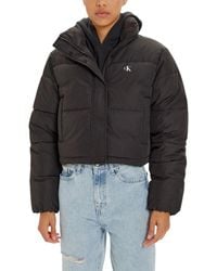 Calvin Klein - Black Polyester Jackets & Coat - Lyst