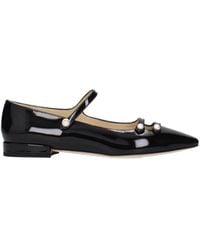 Jimmy Choo - Black Leather Ballet Flats - Lyst