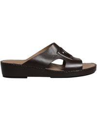 Dolce & Gabbana - Brown Leather Cutout Dg Logo Sandals Shoes - Lyst