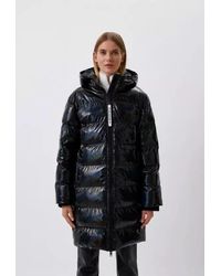 Love Moschino - Long Down Jacket With Painted Effect - Lyst