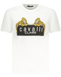 Roberto Cavalli - Leopards Print Short Sleeve Tshirt - Lyst