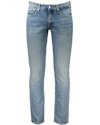 Calvin Klein - Blu Cotton Men's Slim Jeans - Lyst