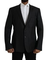 Dolce & Gabbana - Wool Martini Single Breasted Coat Blazer - Lyst