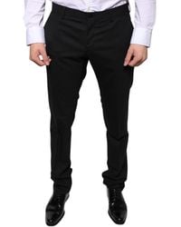 Dolce & Gabbana - Wool Skinny Dress Formal Pants - Lyst