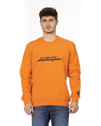 Automobili Lamborghini - Sleek Crewneck Sweatshirt With Sleeve Logo - Lyst