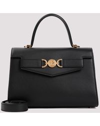 Versace - Black Mini Top Handle Calf Leather Bag - Lyst