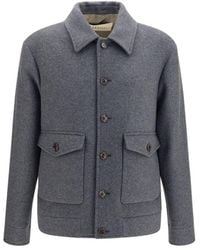Valentino Garavani - Gray Wool Oves Aries Jacket - Lyst