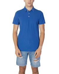 Suns - Blue Polyester Polo Shirt - Lyst