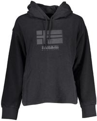 Napapijri - Black Cotton 's Hoodie - Lyst