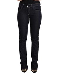 Gianfranco Ferré - Black Cotton Stretch Low Waist Skinny Denim Jeans - Lyst