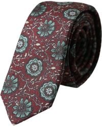 Dolce & Gabbana - Floral 100% Silk Adjustable Tie - Lyst