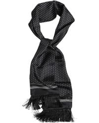 Dolce & Gabbana - Polka Dot Fringes Foulard Scarf - Lyst