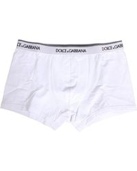 Dolce & Gabbana - Logo Waistband Cotton Boxer Underwear Elastane Clothing - Lyst