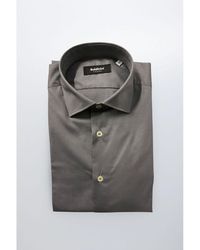 Baldinini - Gray Cotton Men Shirt - Lyst
