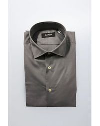 Baldinini - Gray Cotton Men Shirt - Lyst