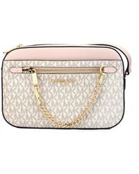 Michael Kors - Adult Saffiano Leather Chain Zip Crossbody Handbag - Lyst