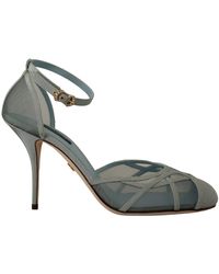 Dolce & Gabbana - Elegant Mesh Ankle Strap Sandals - Lyst