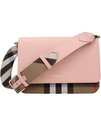 Burberry - Pink Leather Crossbody Bag - Lyst
