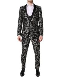 Dolce & Gabbana - Martini Jacquard 3 Piece Suit - Lyst